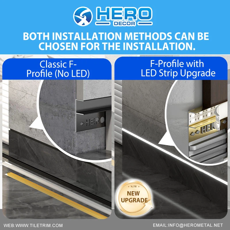 HM-F-171 F Shape anodized aluminum profile accommodates LED strip integration for soft, indirect lighting along walls or floors - perfect for creating mood-enhancing ambiance. HM-F-171 F Shape anodized aluminum profile accommodates LED strip integration for soft, indirect lighting along walls or floors - perfect for creating mood-enhancing ambiance.