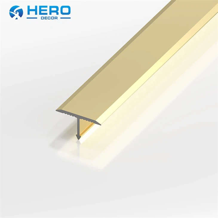  HM-T-001 Tile T Molding Aluminum Gold