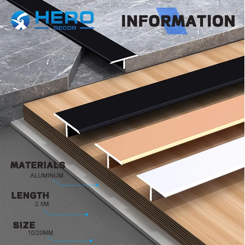 Tile T Molding – Aluminum Transition Profile For Professional Tile Flooring Systems Tile T Molding – Aluminum Transition Profile For Professional Tile Flooring Systems